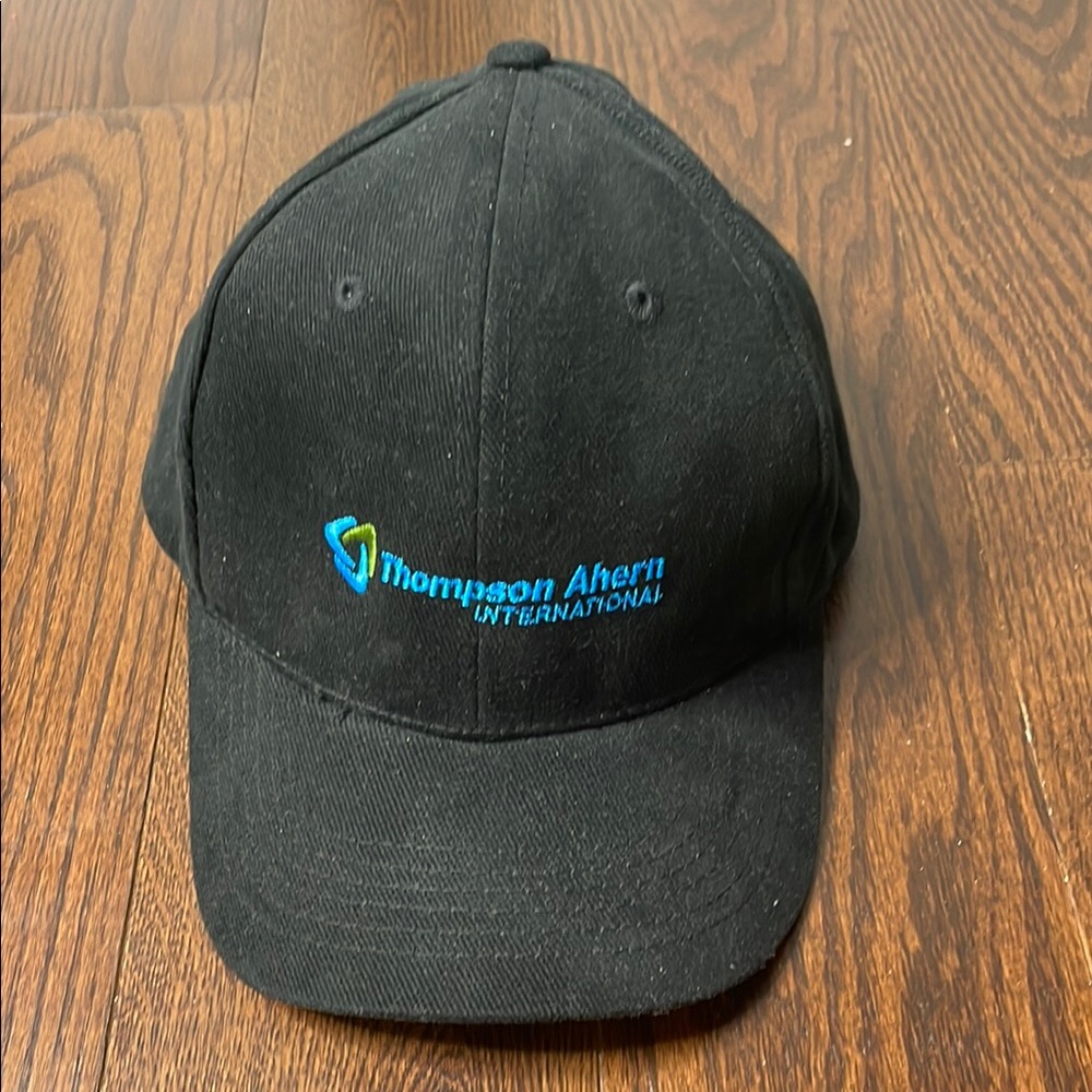 Black and Blue 6-Panel Hat with Curved Brim